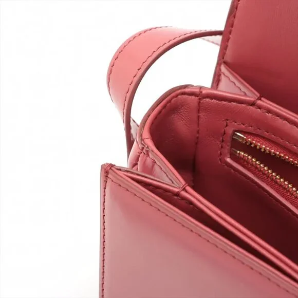 Celine Triomphe teen Leather Shoulder bag Pink - Picture 7 of 15